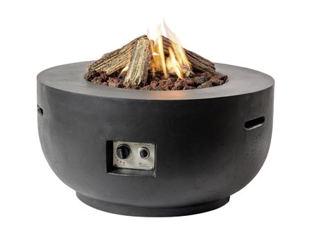 Feuertisch kugelförmig, schwarz