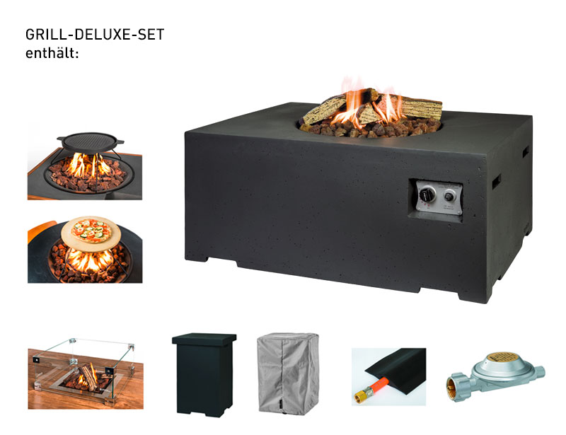 Feuertisch Grill Deluxe Set