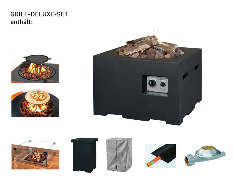 Feuertisch Grill Deluxe Set