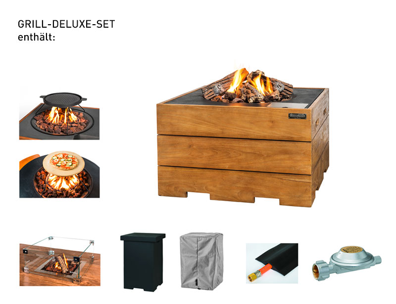 Feuertisch Grill Deluxe Set