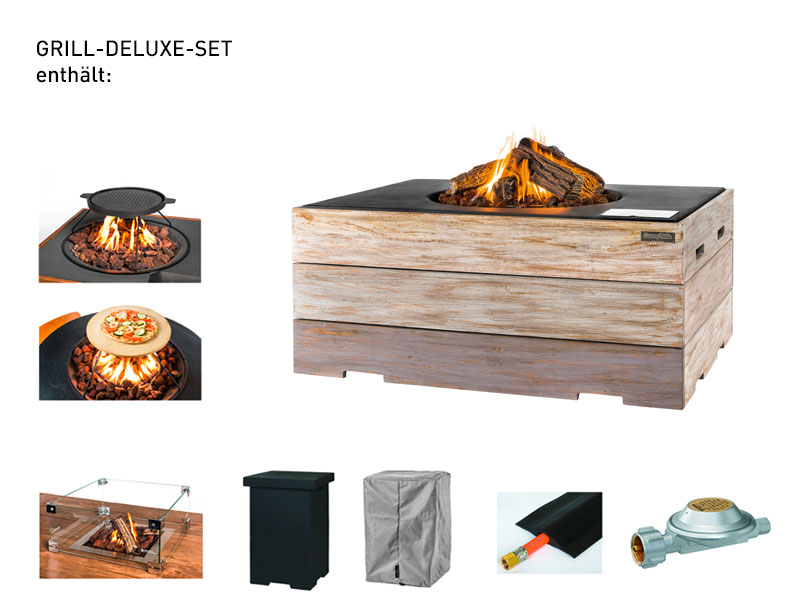 Feuertisch Grill Deluxe Set