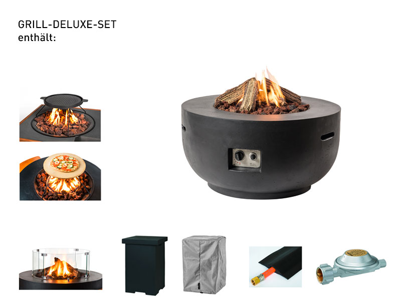 Feuertisch Grill Deluxe Set