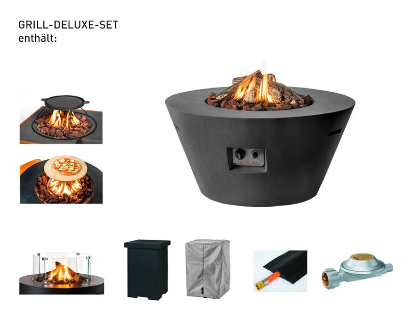 Feuertisch Grill Deluxe Set