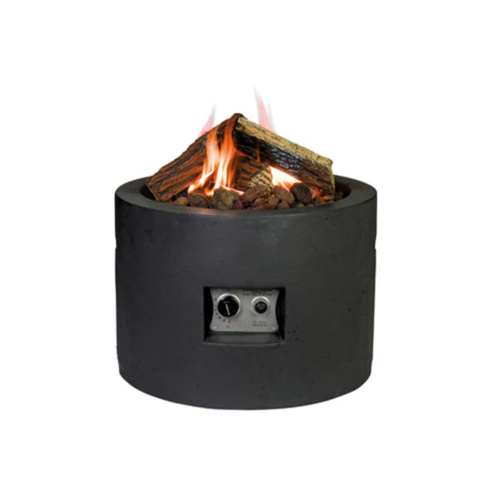 Runder Feuertisch in Betonoptik