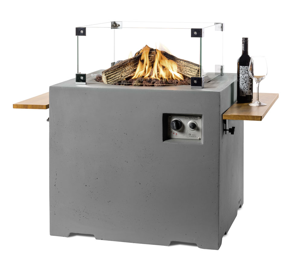 Feuertisch quadratisch