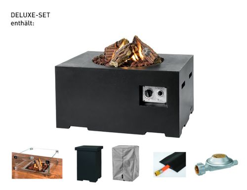 Feuertisch Deluxe Set rechteckig, klein