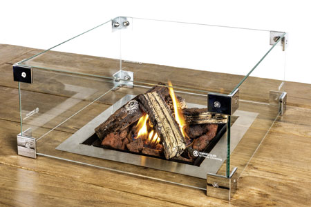 Glasschirme für Einbaubrenner 